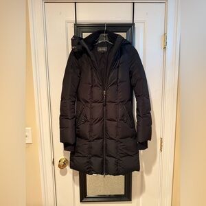 Mackage Black Long Puffer Coat with Hood
